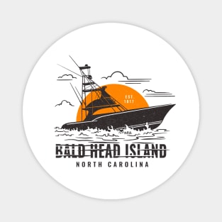 Vintage Fishing Boat Vacation to Bald Head Island, North Carolina Magnet